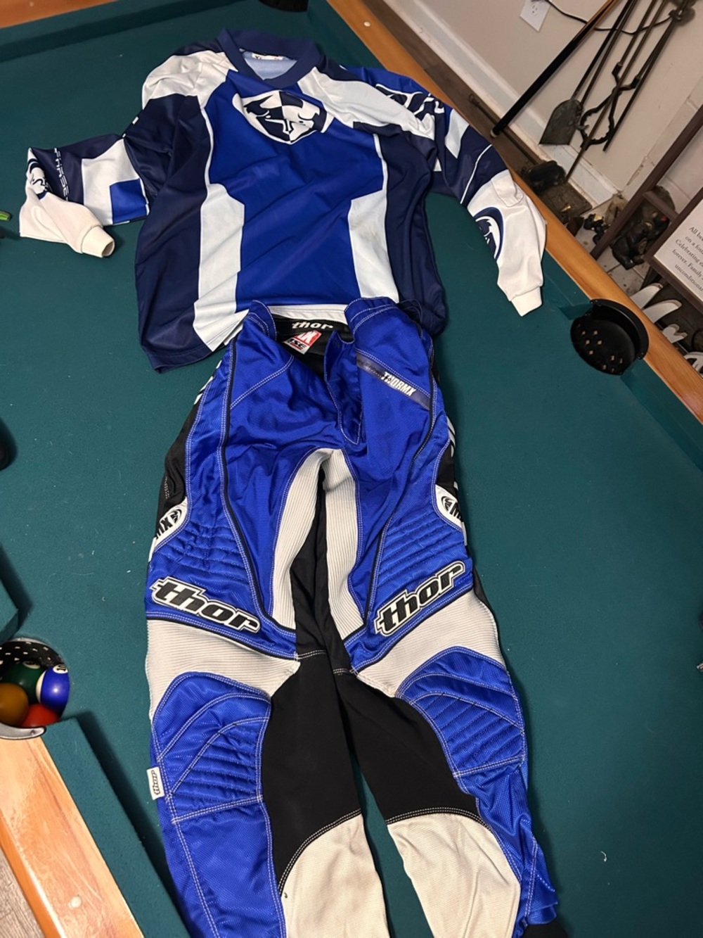 THOR Black and Blue Motocross Pants